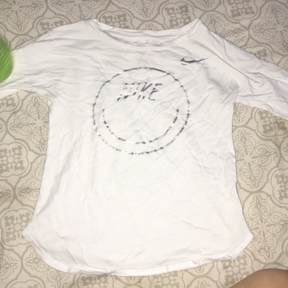 White Nike long sleeve boys or girls shirt